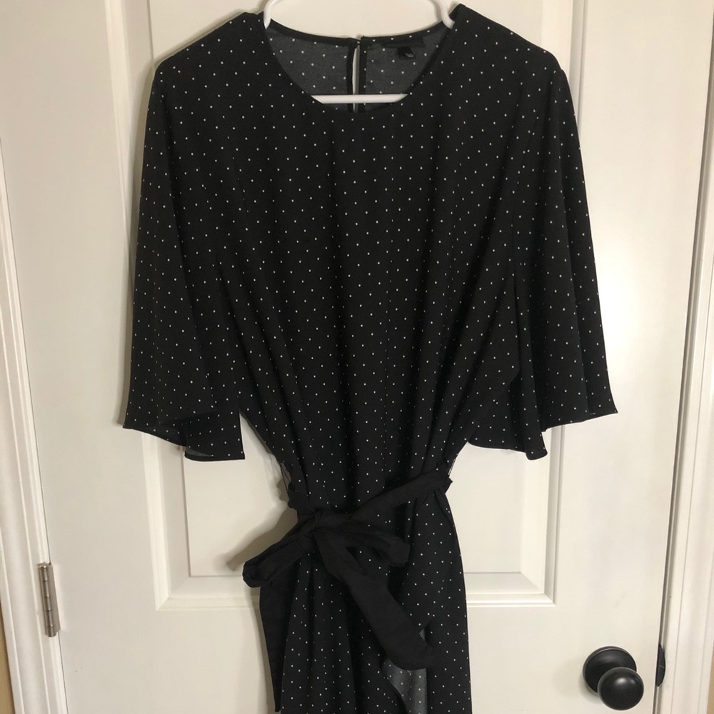 Who what wear Target polka dot ruffle tie dress